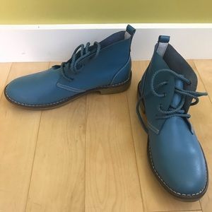 Blue “Doc Marten” look-alikes.